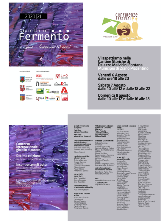 Gioielli in Fermento Confluenze Festival 2021